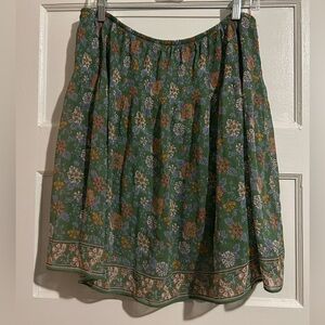 Floral Green Skirt